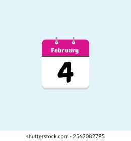 February 4th: Calendar Date Image