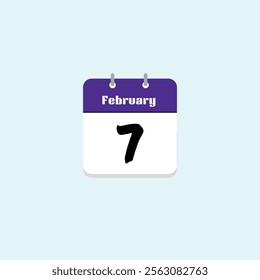 February 7th: Calendar Date Icon