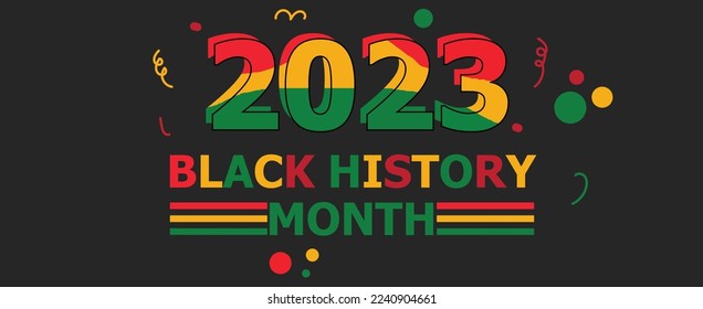 February is African-American history month. Black history month 2023 vector illustration