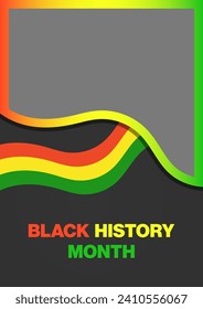 Febrero es el Mes de la Historia Negra. Historia afroamericana, diseño para banner, antecedentes, afiche