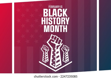 February is Black History Month. Vector illustration. Holiday poster