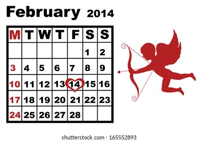 February calendar 2014