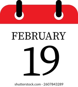 February calendar icon set. Calendar event reminder date.calendar date icon on white background.