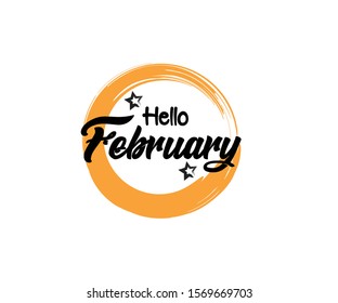 February for the calendar. phrases for banners, leaflets, greeting cards, calendars. February month illustration