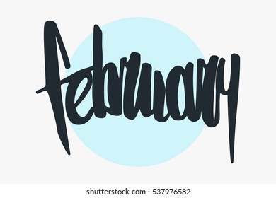 February calligraphy brush