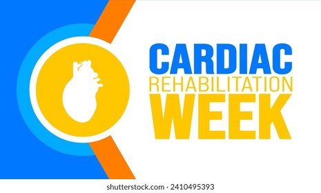 Febrero es la plantilla de antecedentes de la Semana de Rehabilitación Cardiaca. Concepto de vacaciones. plantilla de diseño de fondo, pancarta, carteles, tarjetas y afiches con inscripción de texto y color estándar. vector