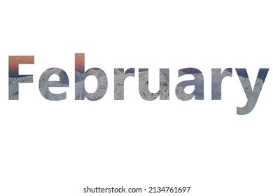 february. Colorful typography text banner. Vector the word february