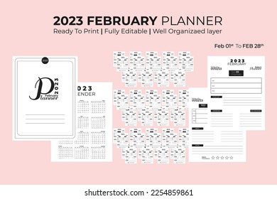 February Daily Kdp Planner 2023