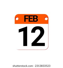 Febrero fecha 1 al 30 - Icono del calendario. Icono de calendario con sombra. Estilo plano. Fecha, día y mes. Recordatorio. Ilustración vectorial. Aplicación organizadora, símbolo de aplicación. Ui. Signo de interfaz de usuario. EPS 10