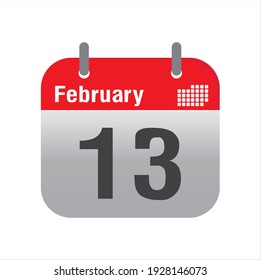 Vector de icono de calendario vacío de febrero