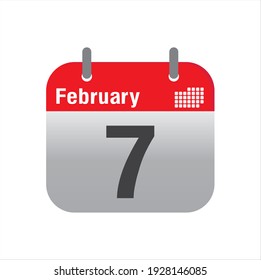 February empty calendar icon vector