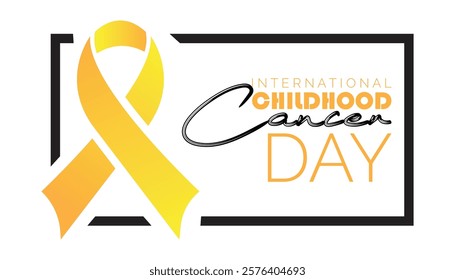 February is International Childhood Cancer Day. Vector template Design for banner, greeting card, poster, prints, social media post ,flyer , T shirt with background.