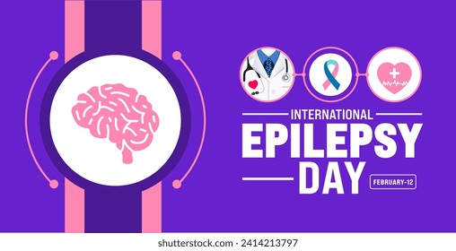 February is International Epilepsy Day background template with USA flag theme concept. Holiday concept. use to background, banner, placard, card, and poster design template with text inscription