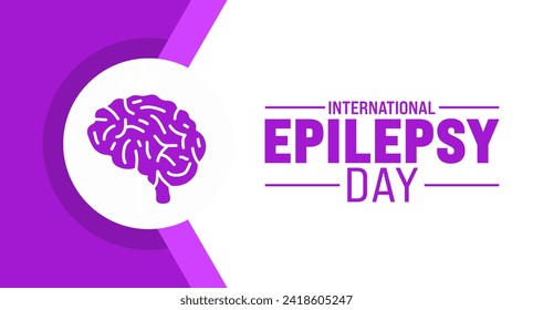 February is International Epilepsy Day background template. Holiday concept. use to background, banner, placard, card, and poster design template with text inscription and standard color. vector
