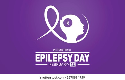 February is International Epilepsy Day background template. Perfect for banners, cards, posters, and social media . Vector design with text inscription and classic color for a professional look