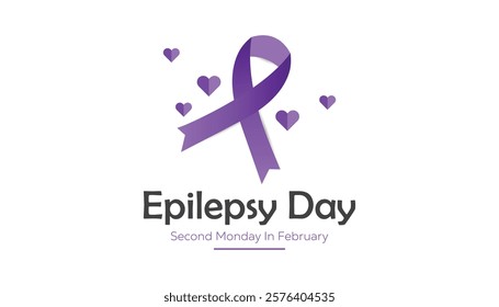February is International Epilepsy Day. Vector template Design for banner, greeting card, poster, prints, social media post ,flyer , T shirt with background.