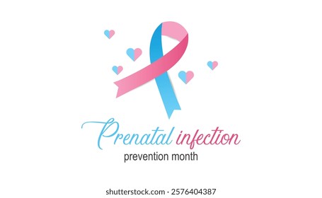 February is International Prenatal Infection Prevention Month. Vector template Design for banner, greeting card, poster, prints, social media post ,flyer , T shirt with background.