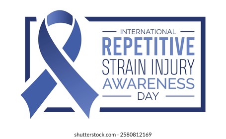 February is International Repetitive Strain Injury Awareness Day. Vector template Design for banner, greeting card, poster, prints, social media post ,flyer , T shirt with background.