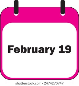 February Month | Date Icon Design 