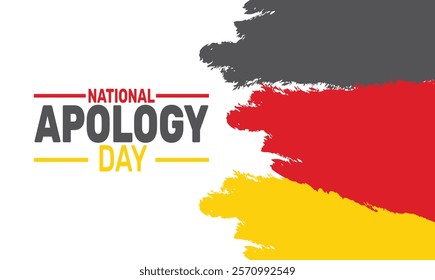 February is National Apology Day or sorry day background template. Perfect for banners, cards, posters, social media . Vector design with text inscription and classic color for a professional look