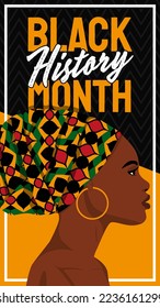 February is National Black History Month. Holiday concept with black woman