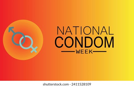 February is National Condom Week background template. Holiday concept. background, banner, placard, card, and poster design template with text