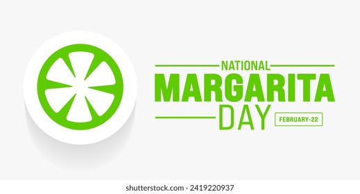 February is National Margarita Day background template. Holiday concept. background, banner, placard, card, and poster design template with text inscription and standard color. vector illustration.