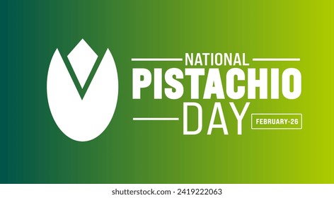 February is National Pistachio Day background template. Holiday concept. background, banner, placard, card, and poster design template with text inscription and standard color. vector illustration.