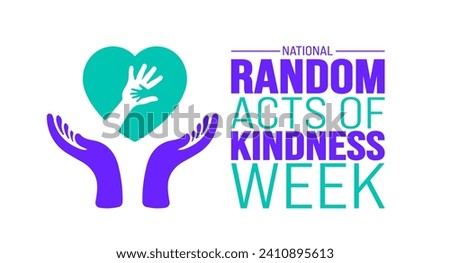February is National random acts of kindness week  background template. Holiday concept. background, banner, placard, card, and poster design template with text inscription and standard color. vector  Stock photo © 