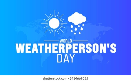 February is National Weatherperson's Day background template. Holiday concept. background, banner, placard, card, and poster design template with text inscription and standard color. vector