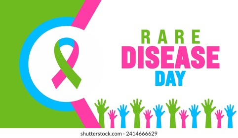 February is Rare Disease Day background template. Holiday concept. background, banner, placard, card, and poster design template with text inscription and standard color. vector illustration.