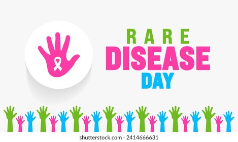 February is Rare Disease Day background template. Holiday concept. background, banner, placard, card, and poster design template with text inscription and standard color. vector illustration.