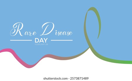 February is Rare Disease Day. Vector template Design for banner, greeting card, poster, prints, social media post ,flyer , T shirt with background.