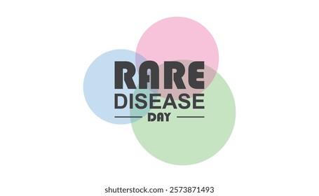 February is Rare Disease Day. Vector template Design for banner, greeting card, poster, prints, social media post ,flyer , T shirt with background.