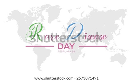 February is Rare Disease Day. Vector template Design for banner, greeting card, poster, prints, social media post ,flyer , T shirt with background.