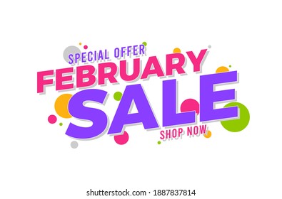 February sale banner background design