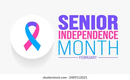 february Senior Independence Month background template. Holiday concept. background, banner, placard, card, and poster design template.