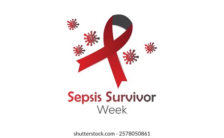 February is Sepsis Survivor Week. Vector template Design for banner, greeting card, poster, prints, social media post ,flyer , T shirt with background.