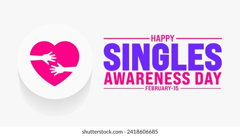 February is Singles Awareness Day background template. Holiday concept. use to background, banner, placard, card, and poster design template with text inscription and standard color. vector - Powered by Shutterstock - Get 15% off with code: PIKWIZARD15