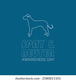 February is Spay and Neuter awareness day. Vector template Design for banner, greeting card, poster, prints, social media post ,flyer , T shirt with background.