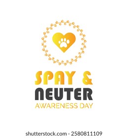 February is Spay and Neuter awareness day. Vector template Design for banner, greeting card, poster, prints, social media post ,flyer , T shirt with background.