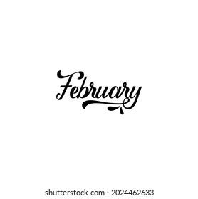 Icono Del Pegatina De Febrero Aislado En Fondo Blanco