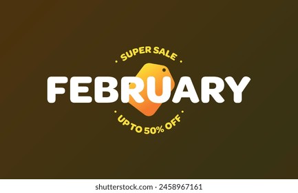 February super mega sale banner