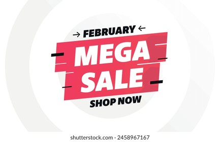 February super mega sale banner