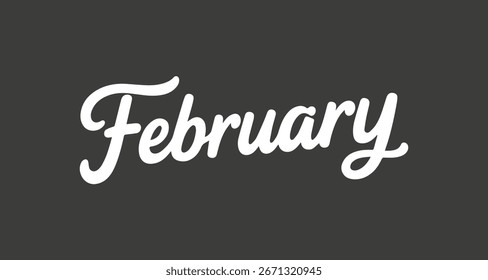 February text graphic element Illustration template design
