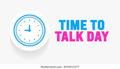 February is Time to Talk Day background template with usa flag theme concept. Holiday concept. use to background, banner, placard, card, and poster design template with text inscription