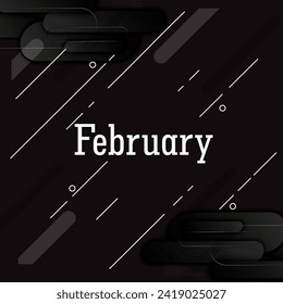 february vector background. it is suitable for card, banner, or poster