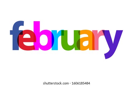February Word Colorful Isolated On White Stock Vector (Royalty Free February Word Colorful Isolated On White Stock Vector (Royalty Free