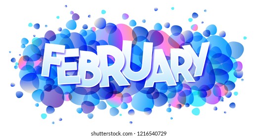 February word vector banner