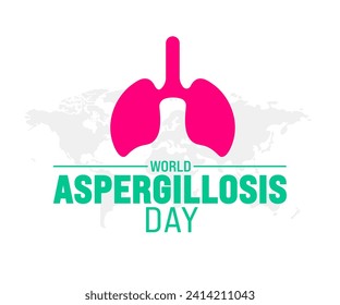 February is World Aspergillosis Day background template with usa flag theme concept. Holiday concept. use to background, banner, placard, card, and poster design template with text inscription